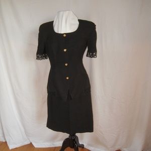 DINE tailored short sleeves w/ suit & skirt black